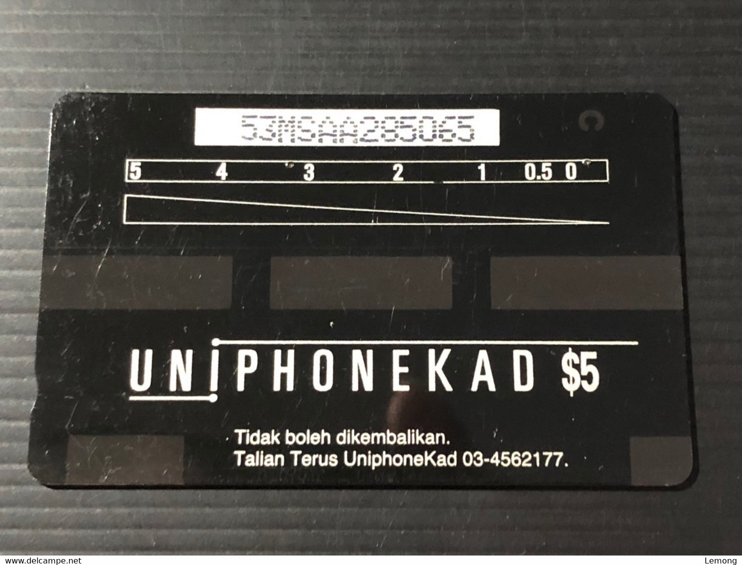 Malaysia Telekom UNIPHONEKAD GPT PhoneCard, 1 Used Card - Malaysia