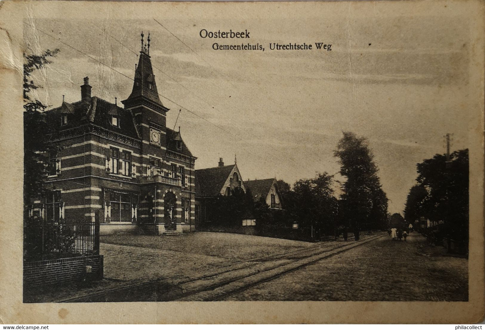 Oosterbeek (Gld.) Gemeentehuis - Utrechtsche Weg 192? Vouwen Waar Zegel Verw. - Oosterbeek