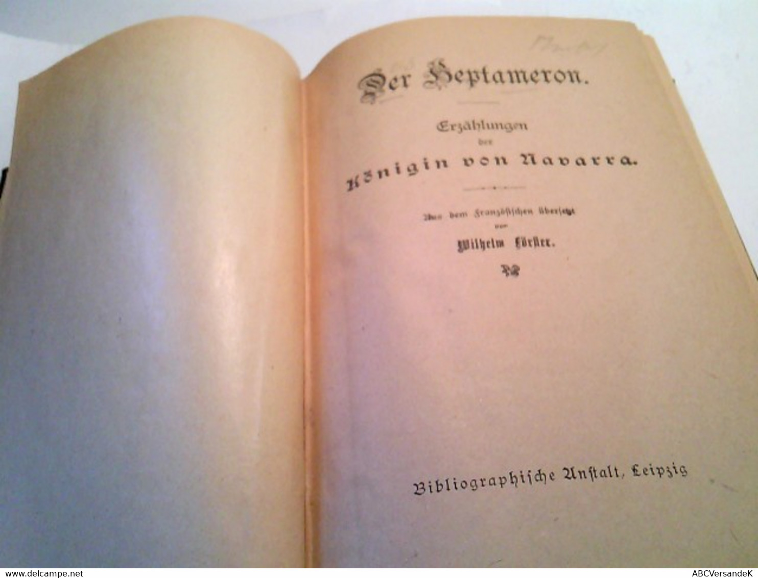 Der Heptameron. Erzählungen Der Königin Von Navarra - Nouvelles