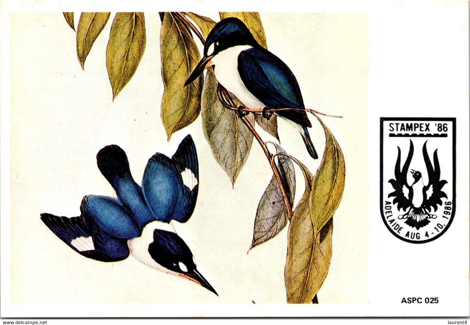 (3 H 24) Australia - Postcard (cancelled 1986 For Adelaide STAMPEX Stamp Show) 4 Postcard (Birds) - Autres & Non Classés