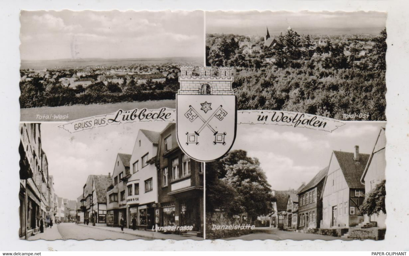 4990 LÜBBECKE, Langestrasse, Danzelstätte, Gesamtansichten Ost Und West, 1960 - Lübbecke