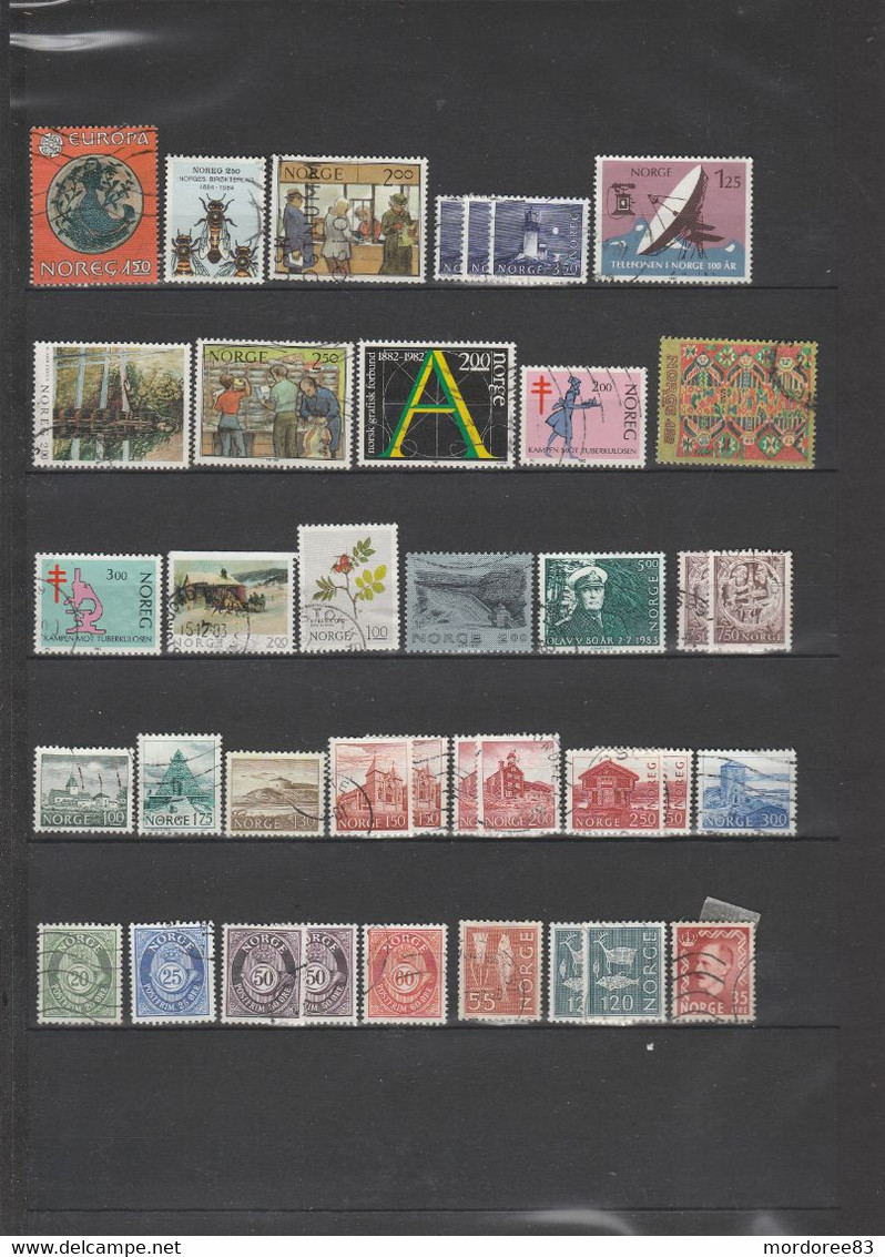 NORGE NORVEGE LOT DE TIMBRES STAMPS OBLITERES USED - Sammlungen