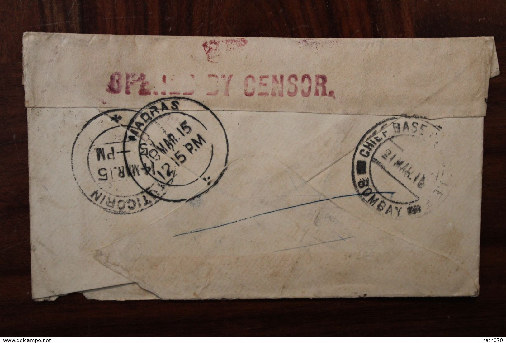 1915 WW1 Censor Hong Kong China Cavalry Division Expeditionary Force Cover IEF GB UK Empire Expéditionnaire Inde India - Cartas & Documentos