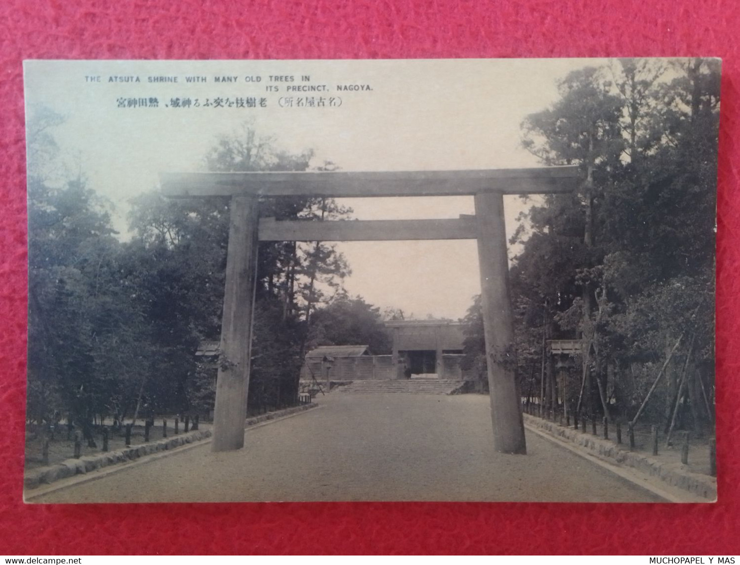 POSTAL OLD POST CARD JAPAN NIPPON JAPÓN THE ATSUTA SHRINE WITH MANY OLD TREES IN ITS PRECINT NAGOYA POSTKARTE ASIA ASIE. - Nagoya