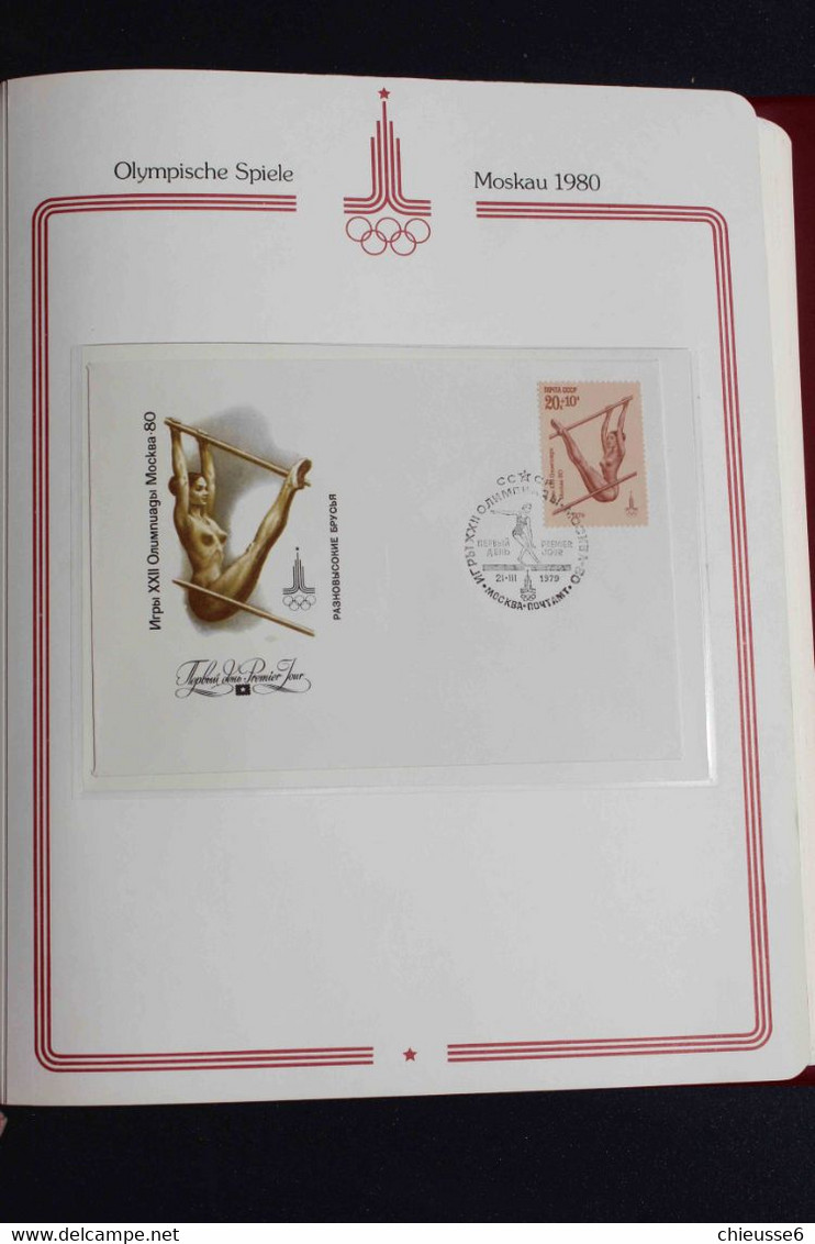 Russie Collection - Preolympique De Moscou - 1980  +  80 Env. Dans Classeur Borek Grenat - Collections