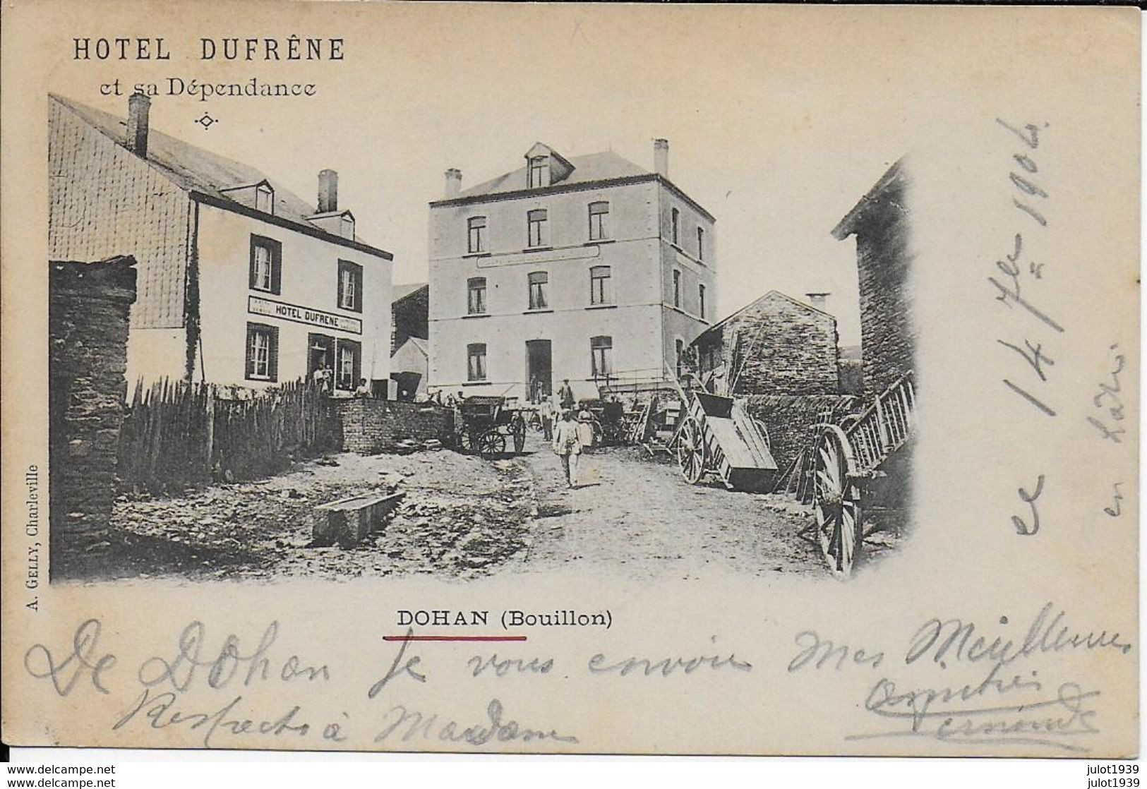 AUBEL ..-- DOHAN ..-- Hôtel DUFRENE .  1904 Vers AUBEL ( Melle Fanny HENNIN , BRASSERIE ) .  Voir Verso . - Verviers