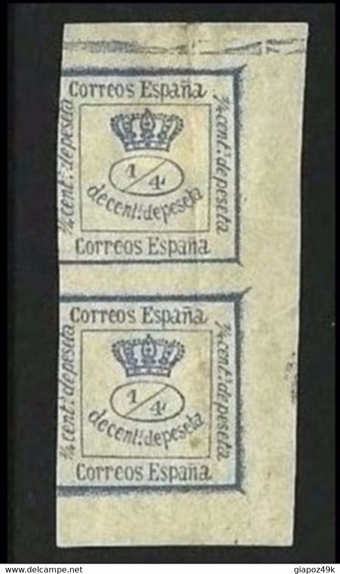 ● SPAGNA 1872  CORONA REALE  N. 129  Usati ️ COPPIA - Cat. ? €  Non Dentellato ️ Lotto 369 - Used Stamps