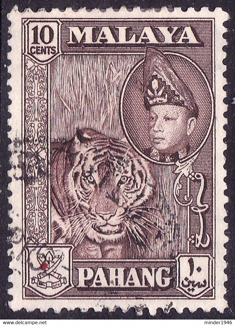 MALAYA PAHANG 1957 10c Deep Brown SG80 FU - Pahang