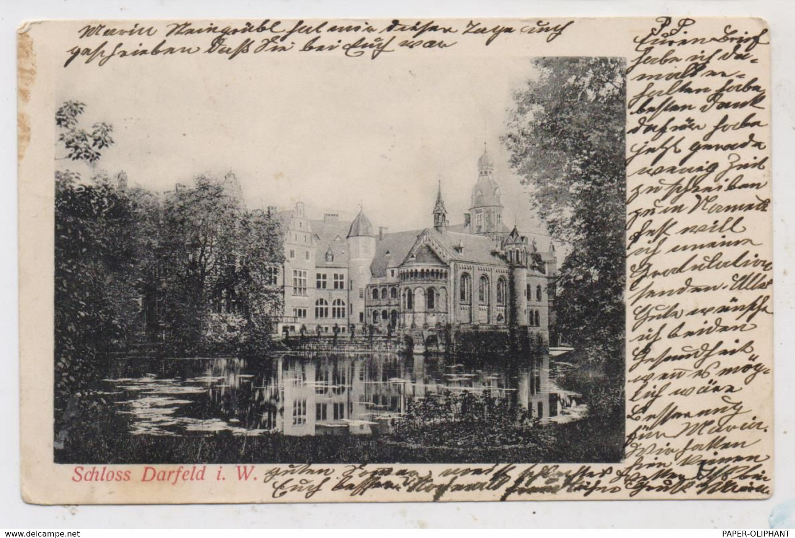 4428 ROSENDAHL - DARFELD, Schloß Mit Teich, 1907 - Coesfeld