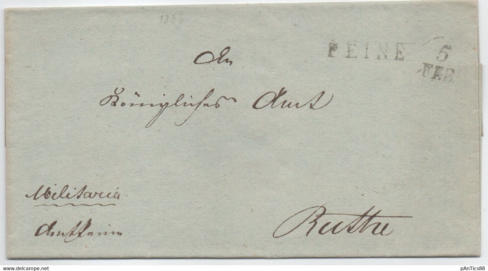 HANNOVER Ca. 1840 Cover/Brief With/mit PEINE Cancel/Stempel - Prephilately