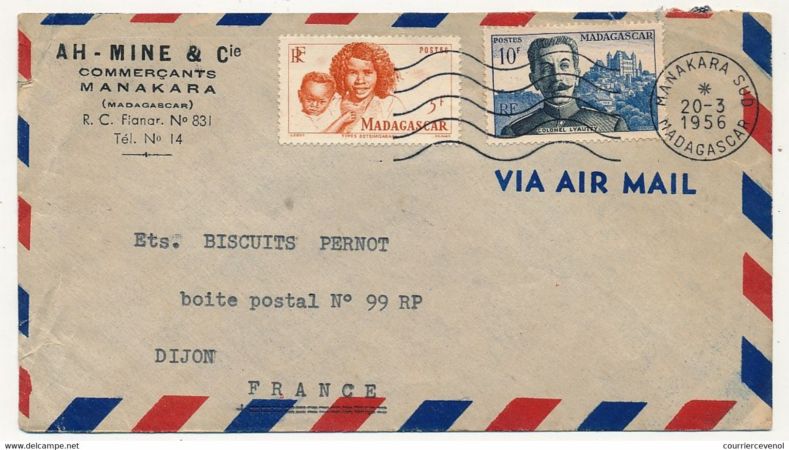 MADAGASCAR - Enveloppe Affr. Composé Depuis NANAKARA Sud - 20/3/1956 - (OMEC) - Brieven En Documenten