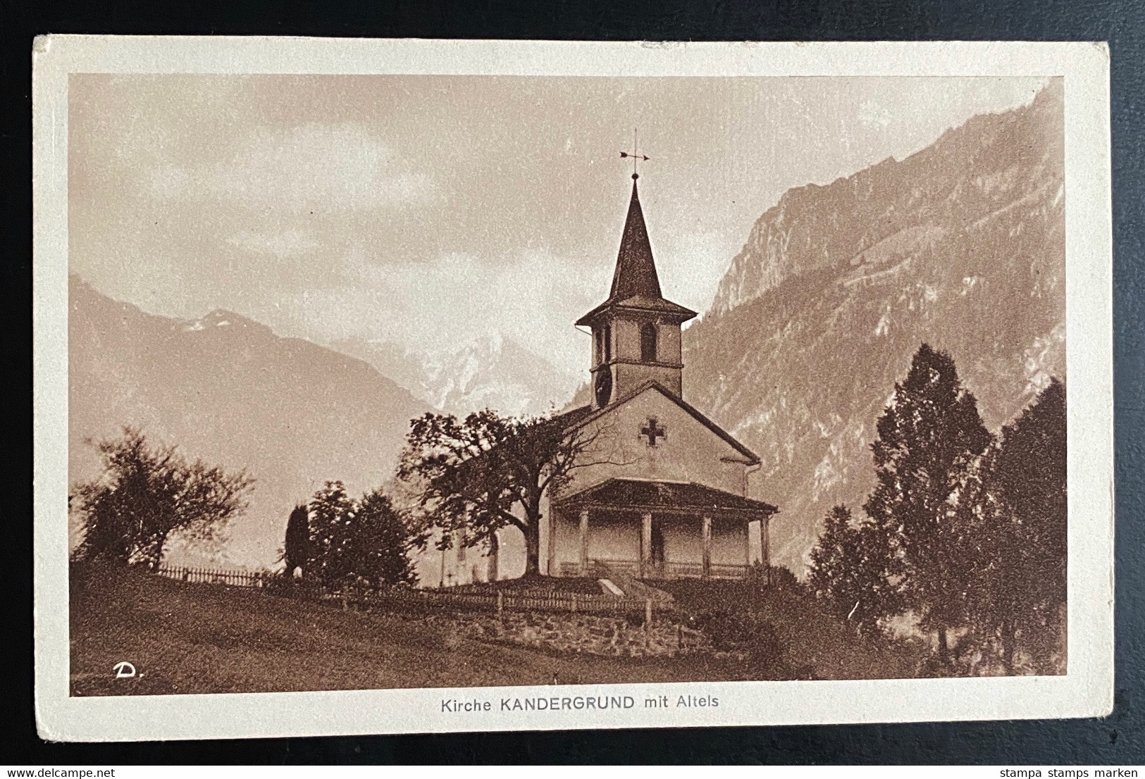 AK Kirche Kandergrund Mit Alteis Ca. 1920 Nicht Gelaufen - Kandergrund