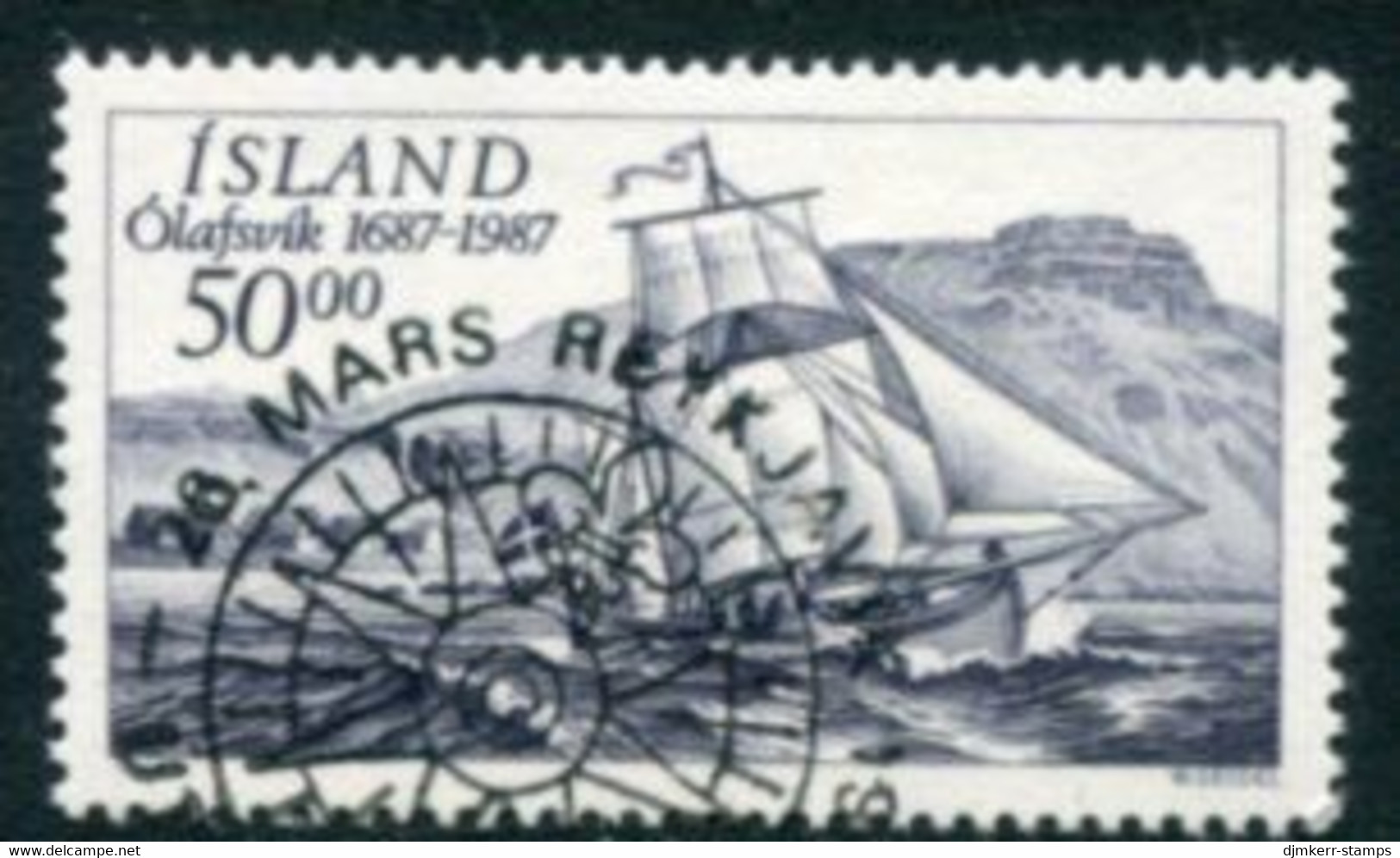 ICELAND 1987 Olavsvik Trading Station Tercentenary Used.  Michel 663 - Used Stamps
