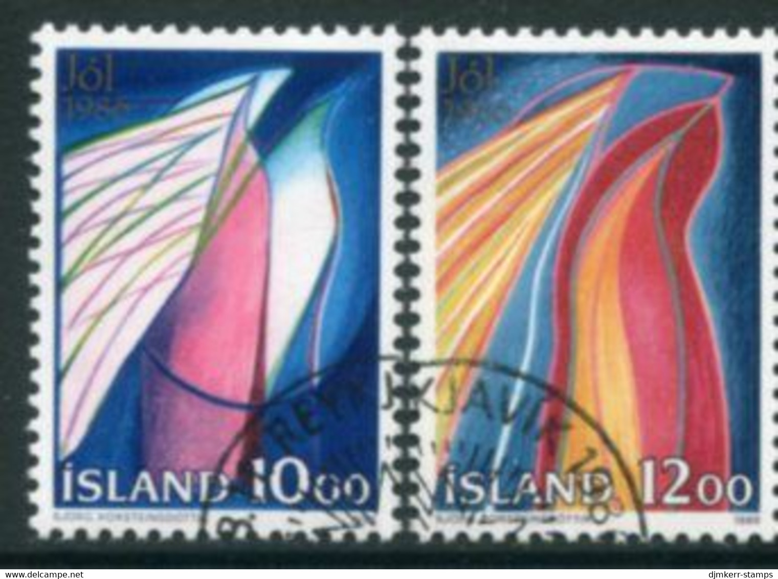 ICELAND 1986 Christmas Used.  Michel 661-62 - Usati