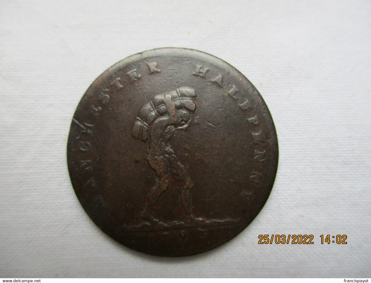 Token Manchester 1/2 Penny 1793 (rare) - Professionali/Di Società