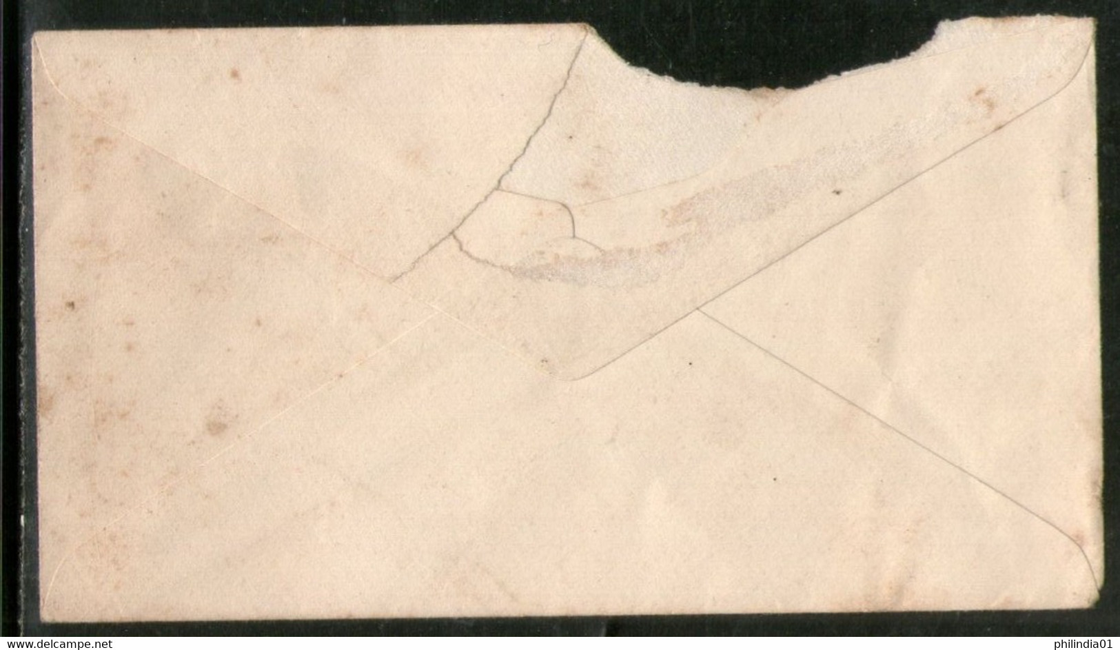 India 1893's QV 1An Brown Postal Stationary Envelope Jain-E14 Mint # 12662 - Enveloppes
