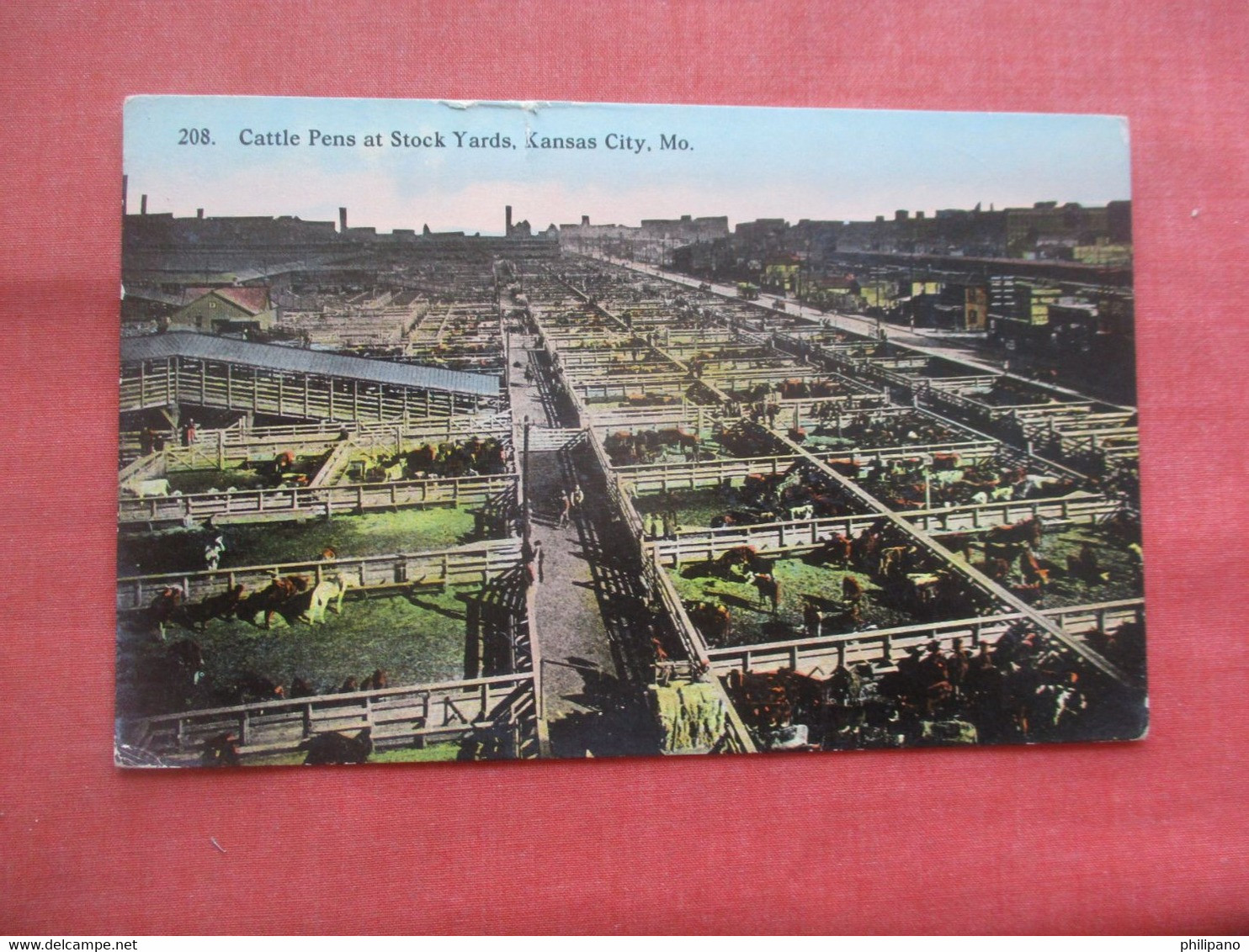 Cattle Pens At Stock Yards.  Kansas City – Missouri       Ref 5592 - Kansas City – Missouri