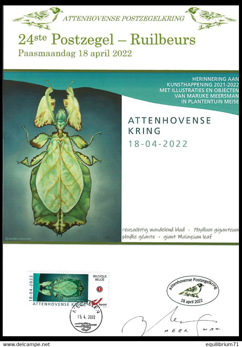 CS/HK DUOSTAMP/MY STAMP° Attenhovense Kring/Cercle Philatélique D'Ottoncourt - Phyllie Géante - 18/04 Marijske Meersman - Briefe U. Dokumente