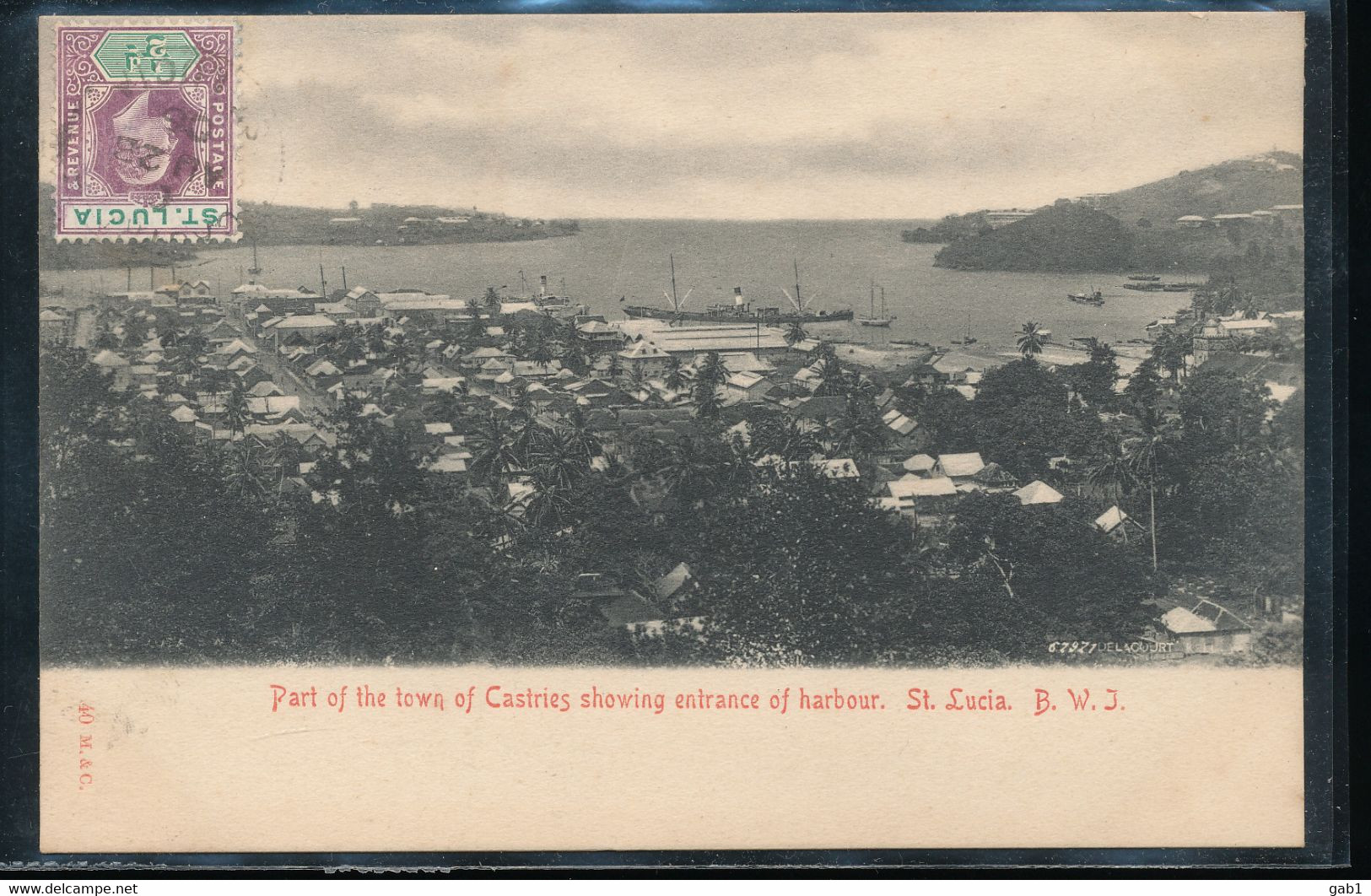 Part Of The Town Of Castries Showing Entrance Of Harbour .St.Lucia - Sainte-Lucie