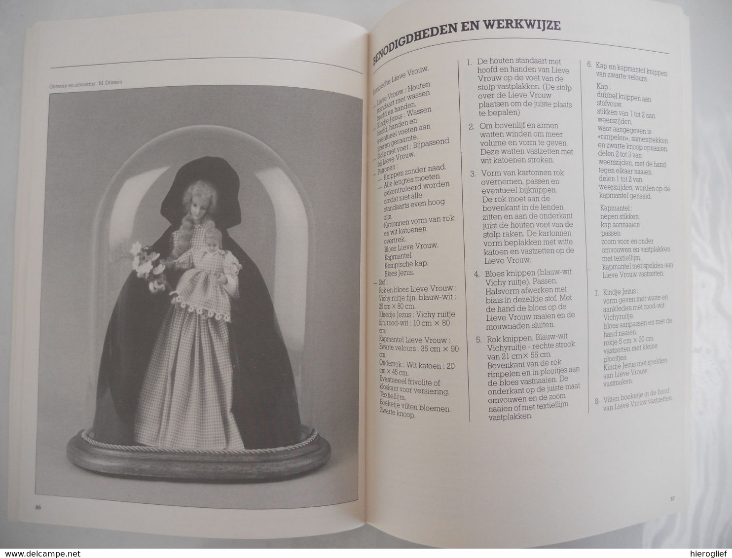 CREATIE 84 wedstrijd handwerken 1984 s-teken van leven Libelle KVLV vrije expressie tijd kant merklappen creativiteit