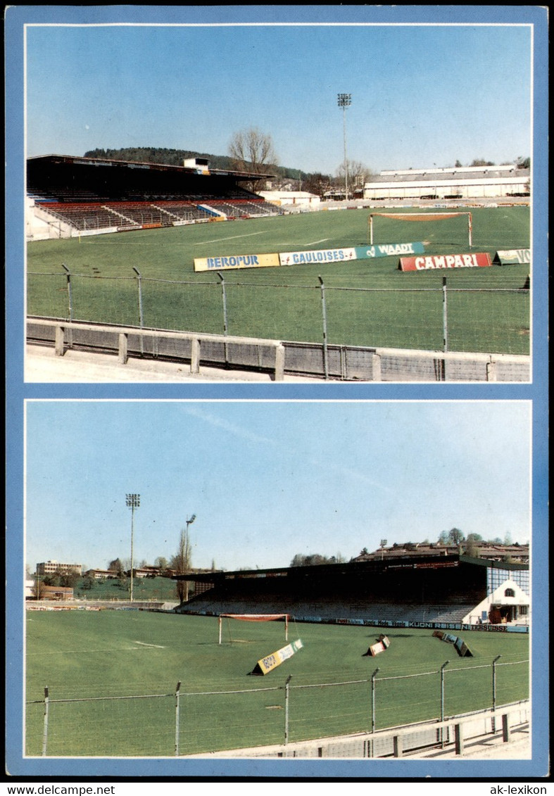 Ansichtskarte Luzern Lucerna Allmend Fussball Stadion Football Stadium 1975 - Lucerna