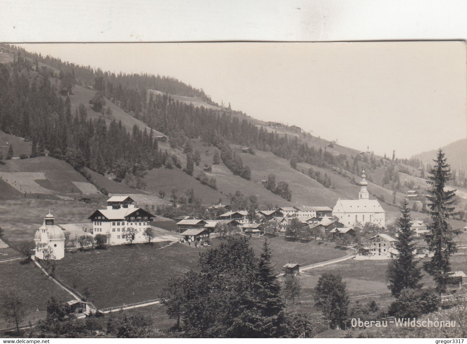 B1275) OBERAU - WILDSCHÖNAU - Schöne Alte S/W AK - Kirche Kapelle - Häuser TOP !! - Wildschönau