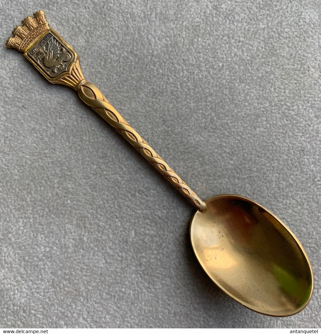 Cuillère De Collection Dorée Draguignan—Etat Moyen - Spoons