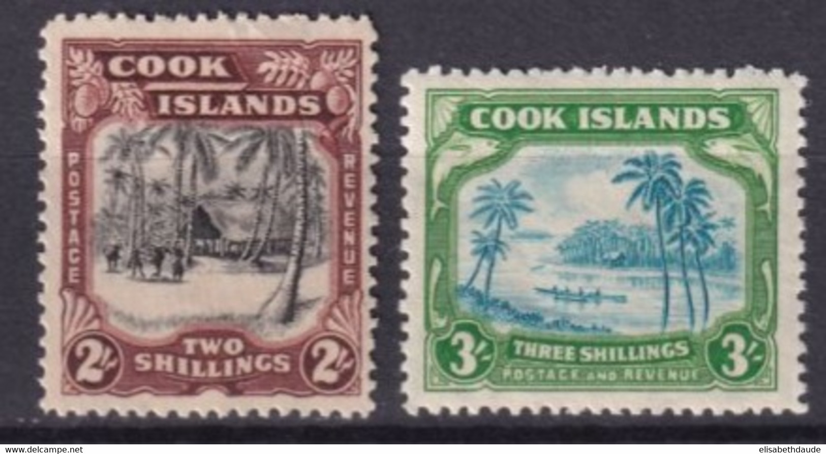 COOK - 1944 - YVERT N° 69/70 ** MNH - COTE = 50.5 EUR. - - Cookeilanden