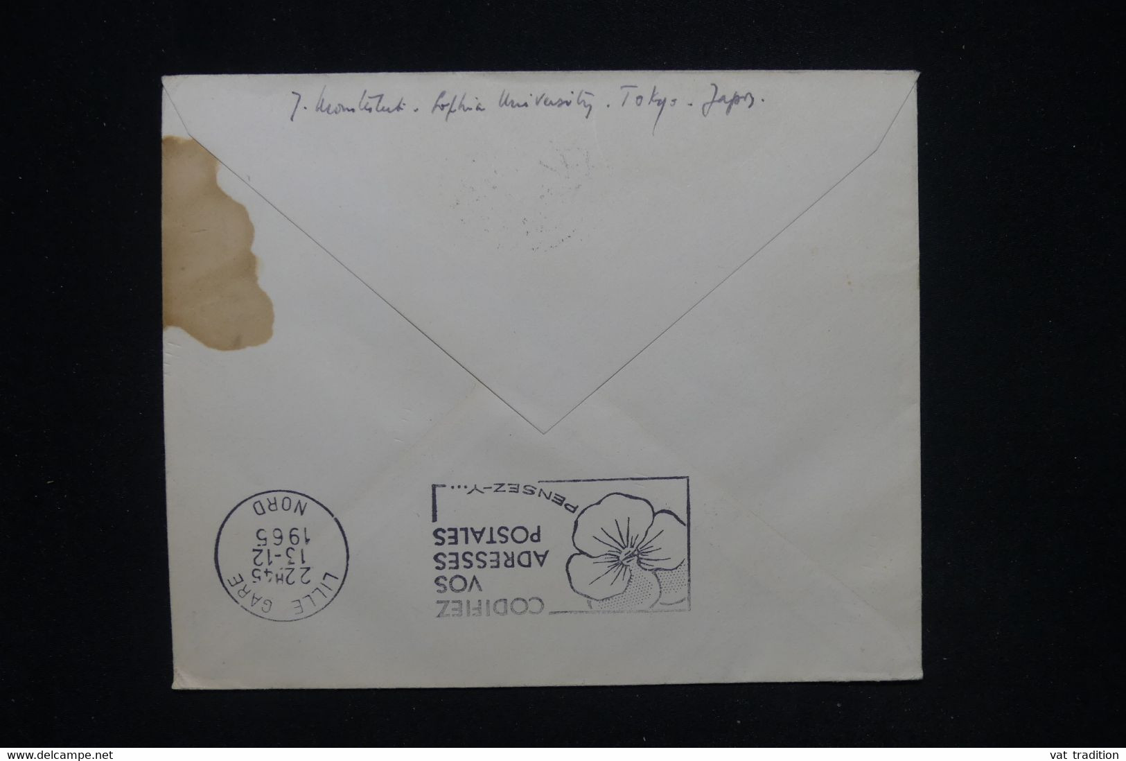 JAPON - Enveloppe De Tokyo Pour La France En 1965 , Affranchissement Sports - L 120585 - Briefe U. Dokumente