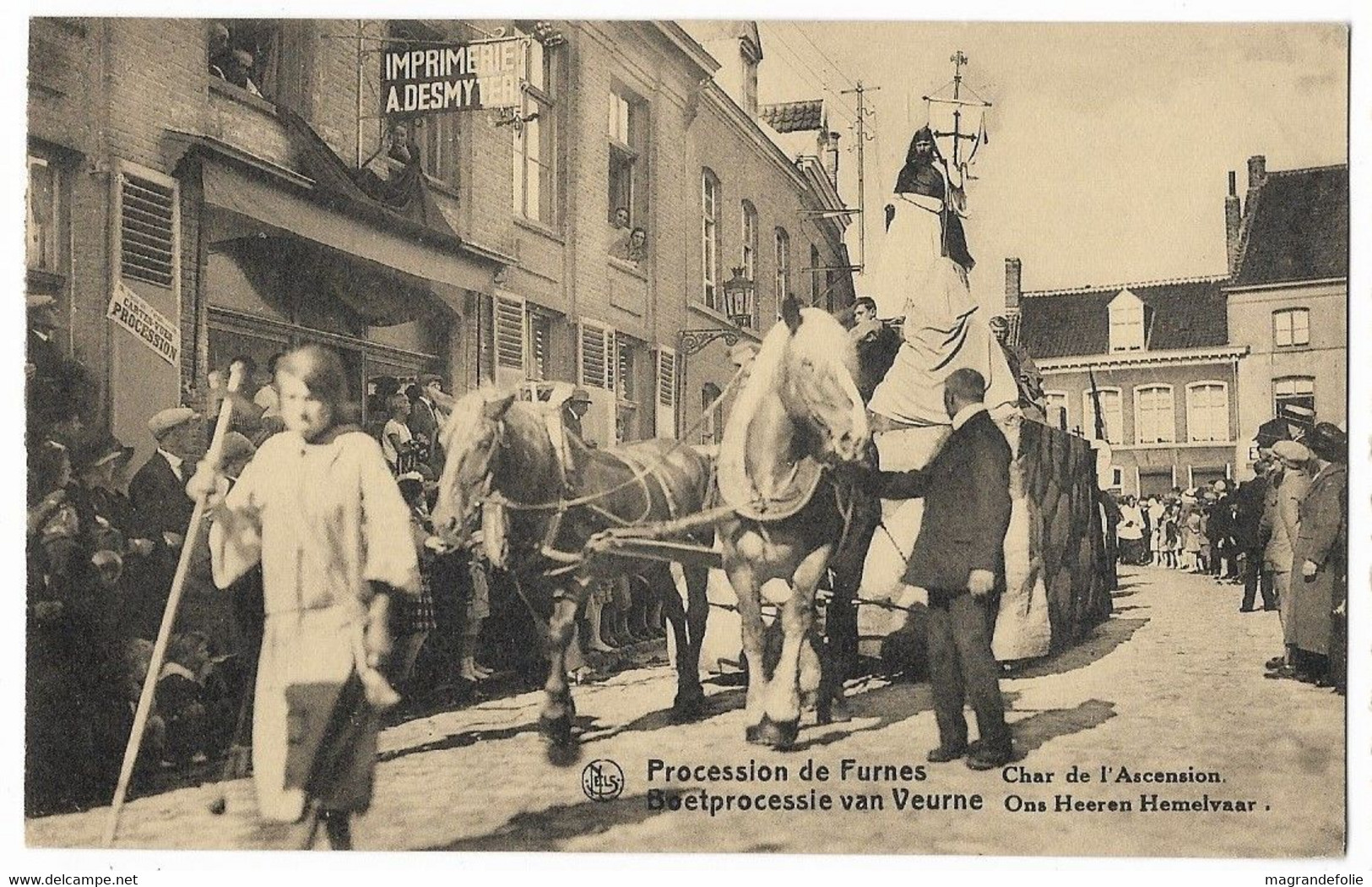 CPA PK   PROCESSION DE FURNES  CHAR DE L'ASCENSION   BOETPROCESSIE VAN VEURNE  ONS HEEREN HEMELVAAR - Altri & Non Classificati