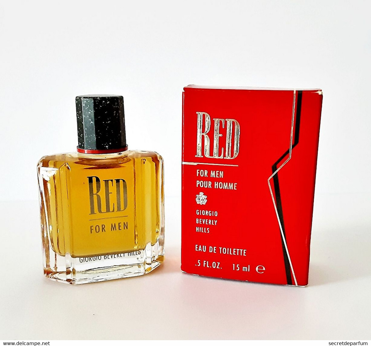 Miniatures De Parfum RED FOR MEN  De GIORGIO  BEVERLY HILLS 15 Ml  + BOITE - Miniatures Hommes (avec Boite)