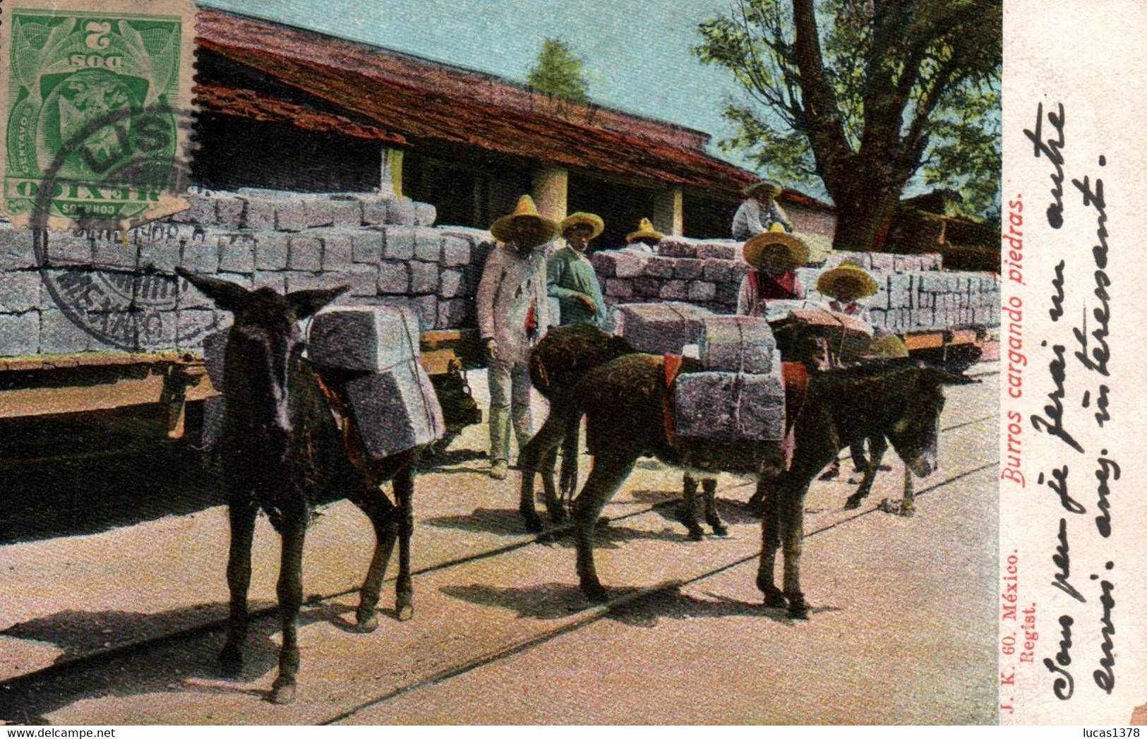 MEXICO / BURROS CARGANDO PIEDRAS - México