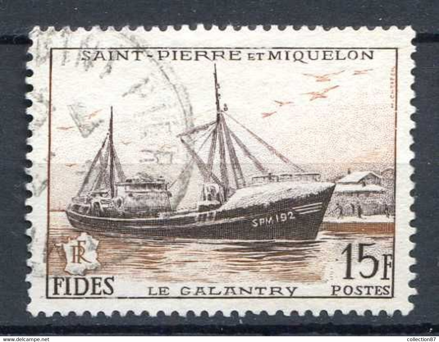 SAINT PIERRE Et MIQUELON < N° 352 Ø Oblitéré Used Ø Cote 4.50 € < CHALUTIER De PECHE " GALANTRY " - Used Stamps