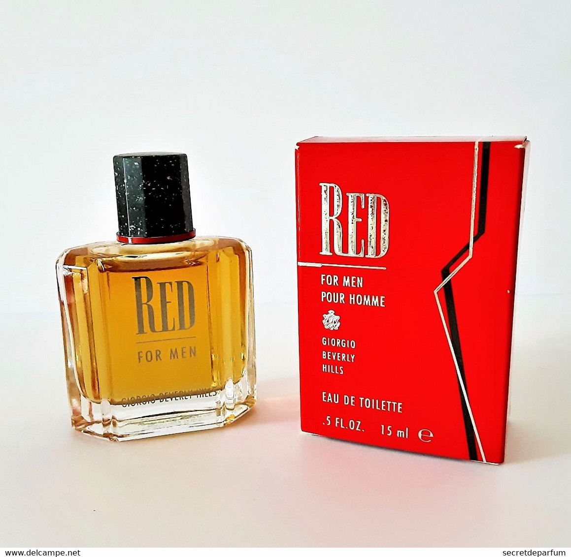 Miniatures De Parfum RED FOR MEN  De GIORGIO  BEVERLY HILLS 15 Ml  + BOITE - Miniatures Hommes (avec Boite)