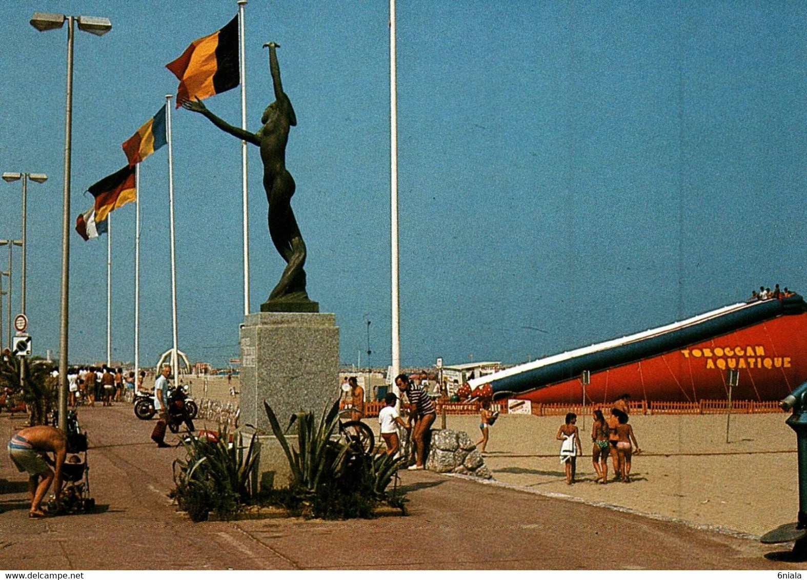 9709 CANET  PLAGE (Statue "La Fille Du Soleil Et De La Mer" Sculpteur Vanczak )   (recto-verso) 66 Pyrénées Orientales - Canet En Roussillon