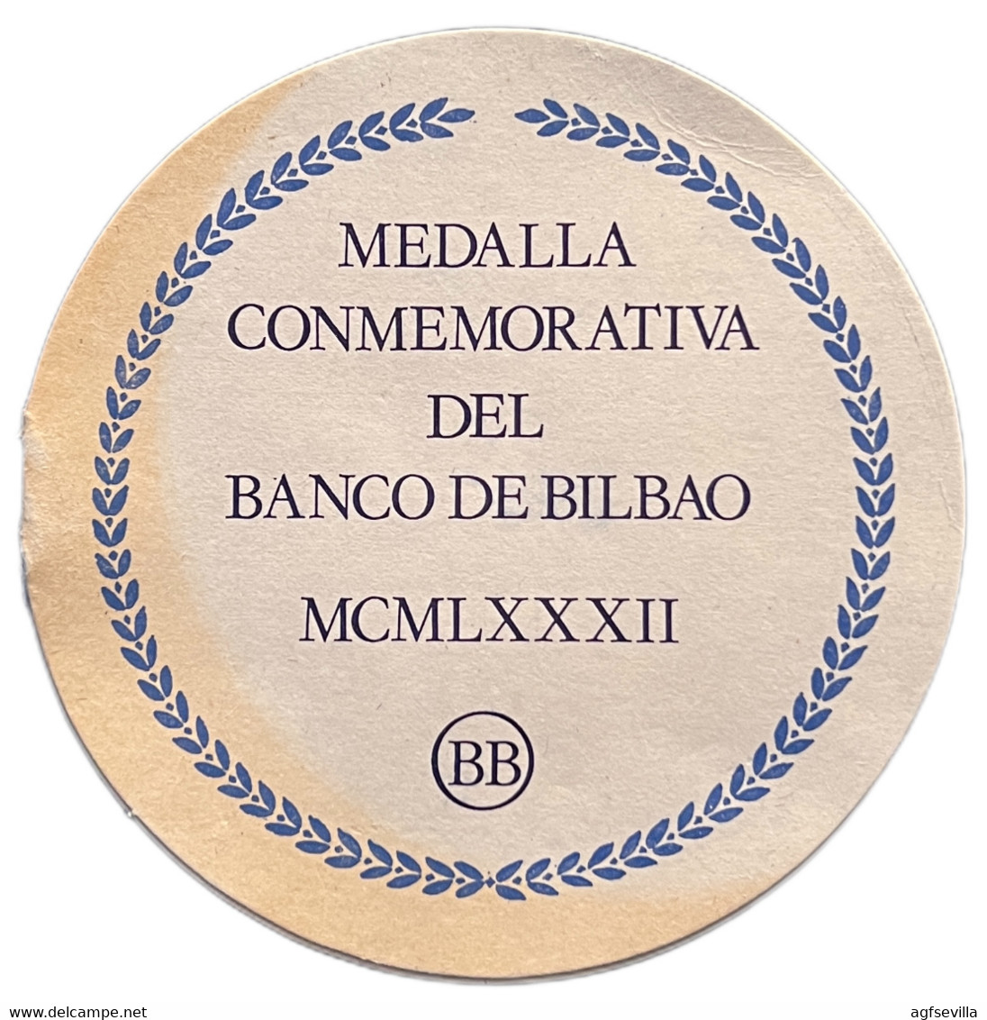 ESPAÑA. MEDALLA F.N.M.T. 125 ANIVERSARIO BANCO DE BILBAO. 1.982. CON ESTUCHE ORIGINAL - Professionals/Firms