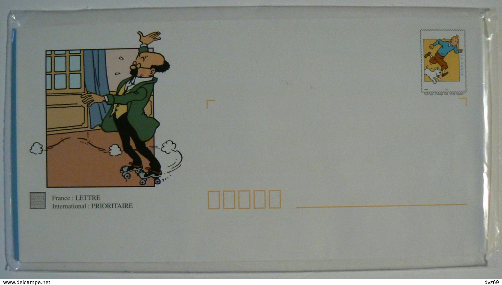 TINTIN 1999, 5 Enveloppes Pré-timbrées Illustrées + Cartes Assorties, Encore Sous Blister D'origine, TB. - Collections & Lots: Stationery & PAP