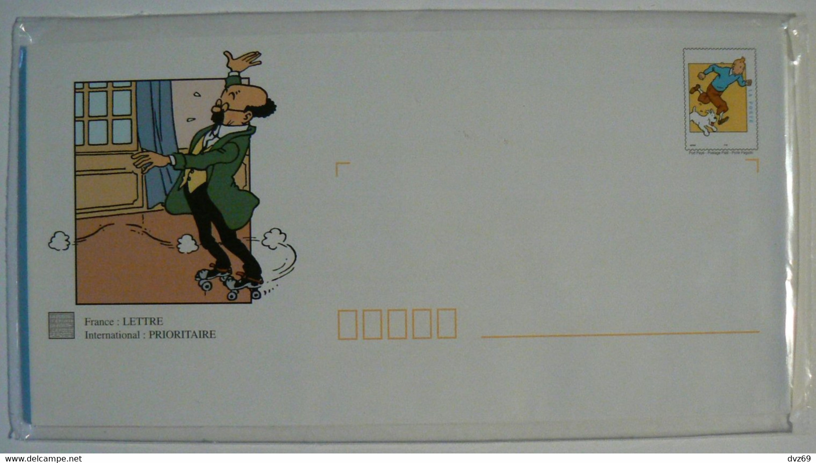 TINTIN 1999, 5 Enveloppes Pré-timbrées Illustrées + Cartes Assorties, Encore Sous Blister D'origine, TB. - Lots Et Collections : Entiers Et PAP