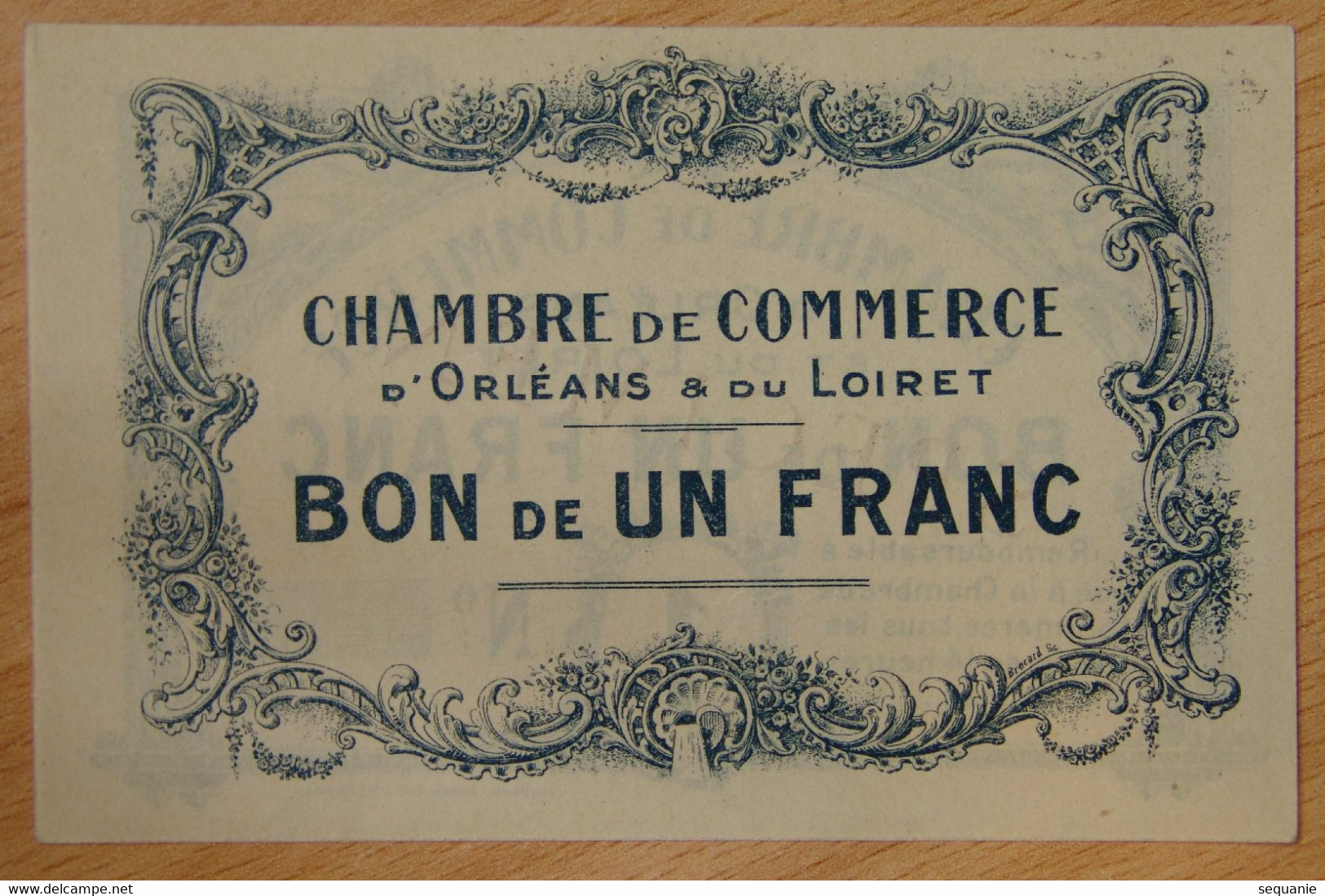 ORLÉANS ( Loiret 45) 1 Franc Chambre De Commerce 1914 SPECIMEN - Chambre De Commerce