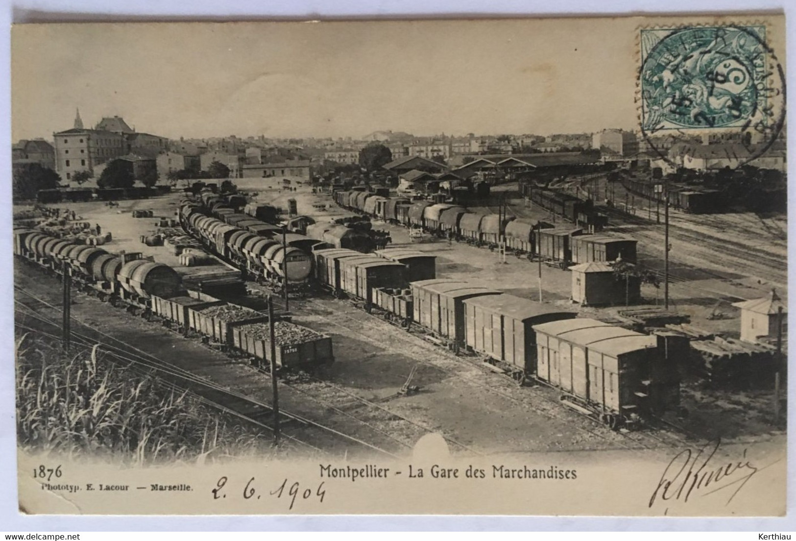 Montpellier - La Gare Des Marchandises. Carte Précurseur Circulée 1904 - Montpellier