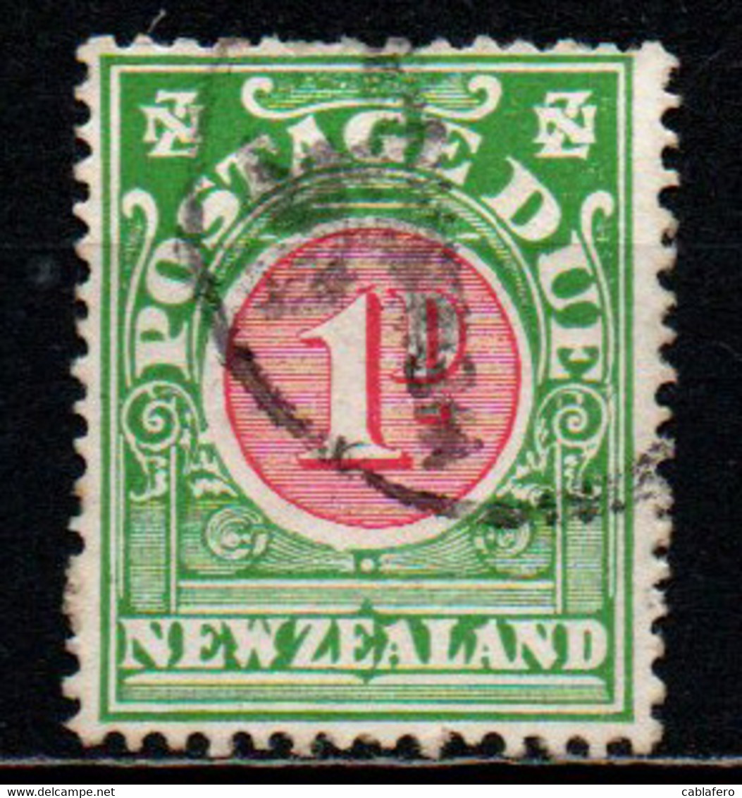 NUOVA ZELANDA - 1904 - NUMERAL - POSTAGE DUE STAMPS - USATO - Timbres-taxe