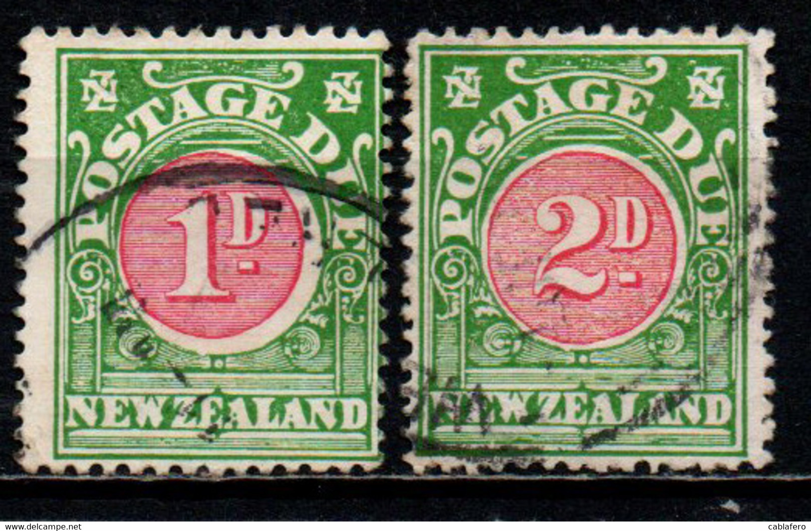 NUOVA ZELANDA - 1904 - NUMERAL - POSTAGE DUE STAMPS - USATI - Impuestos