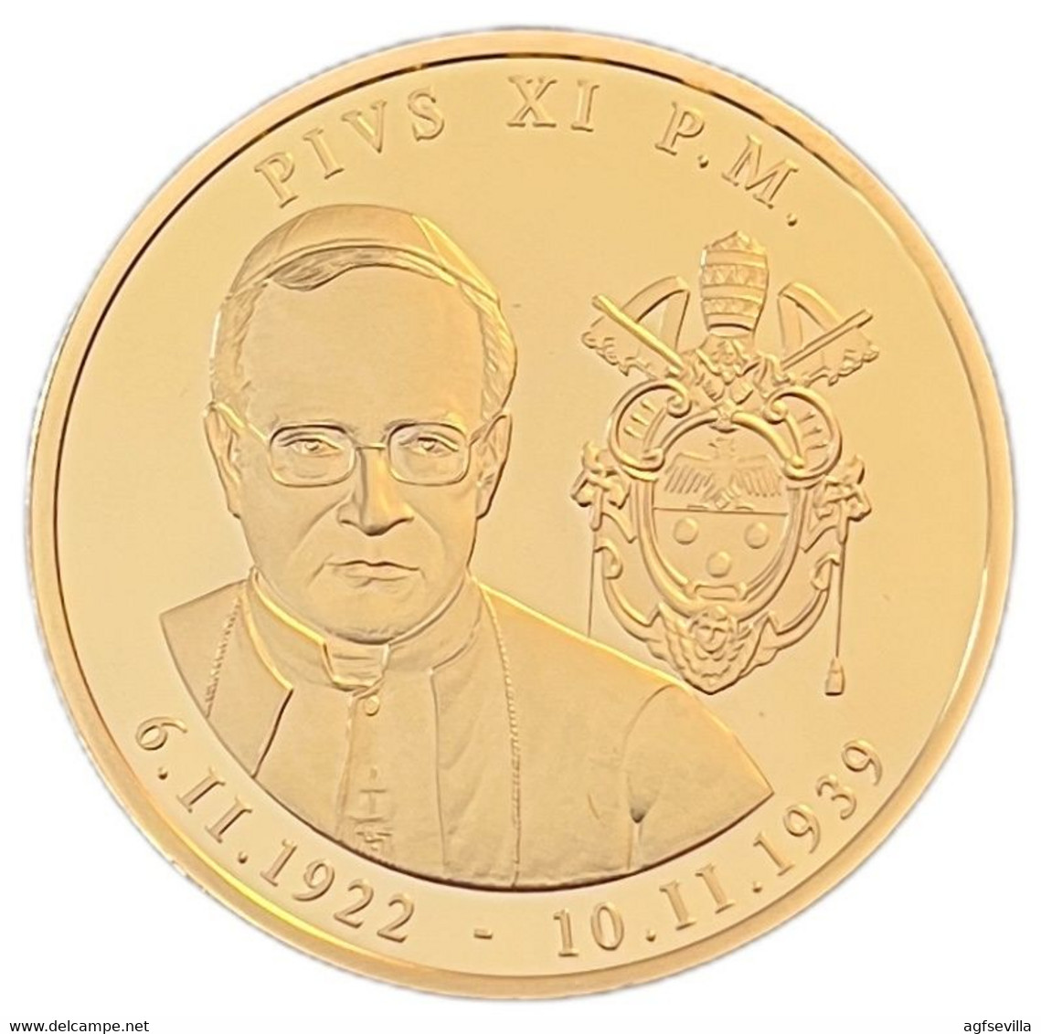 VATICANO. MEDALLA DEDICADA AL PAPA PÍO XI - Royaux / De Noblesse