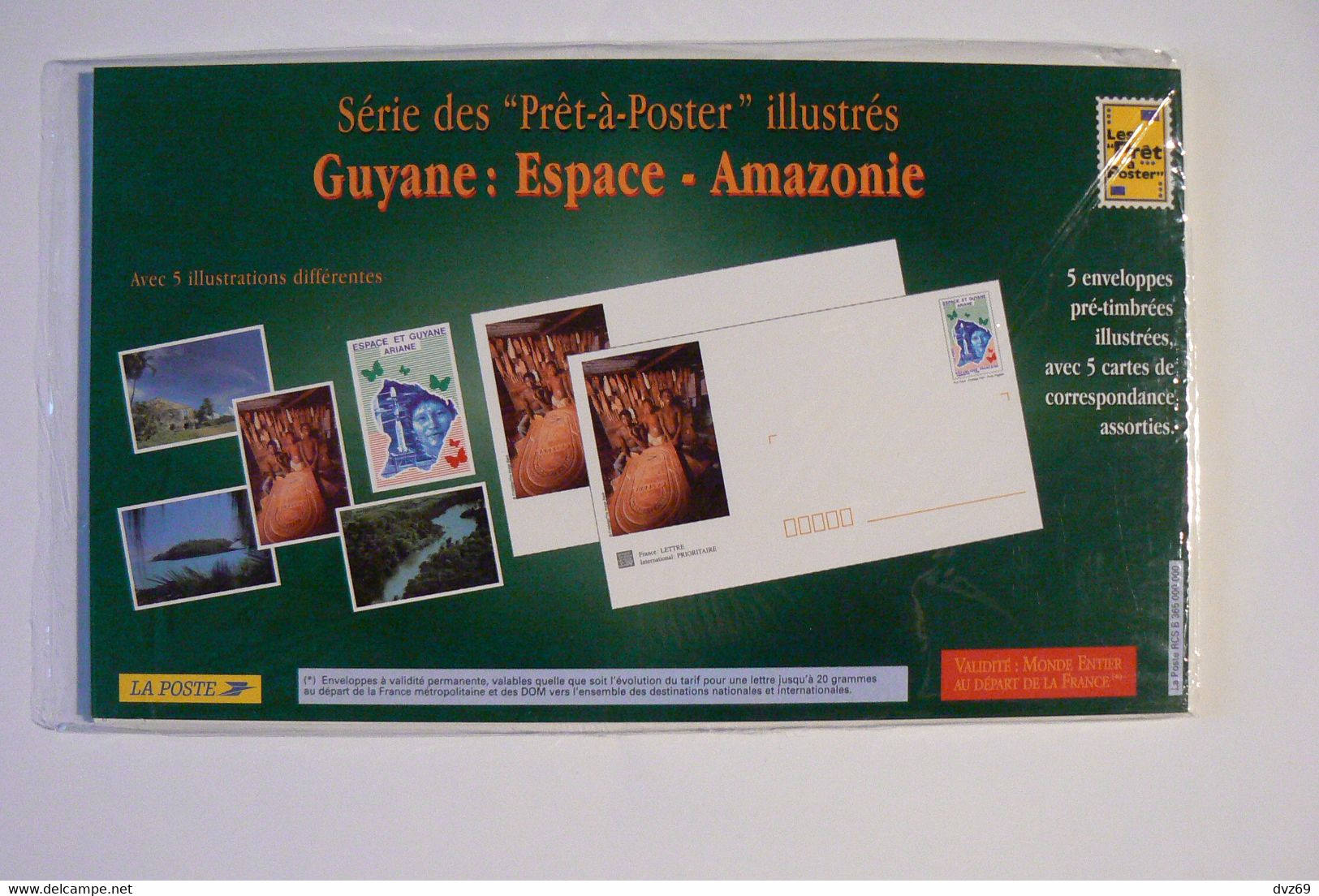 Guyane Espace Amazonie, 5 Enveloppes Pré-timbrées Illustrées + Cartes Assorties, Encore Sous Blister Ouvert, TB. - Konvolute: Ganzsachen & PAP