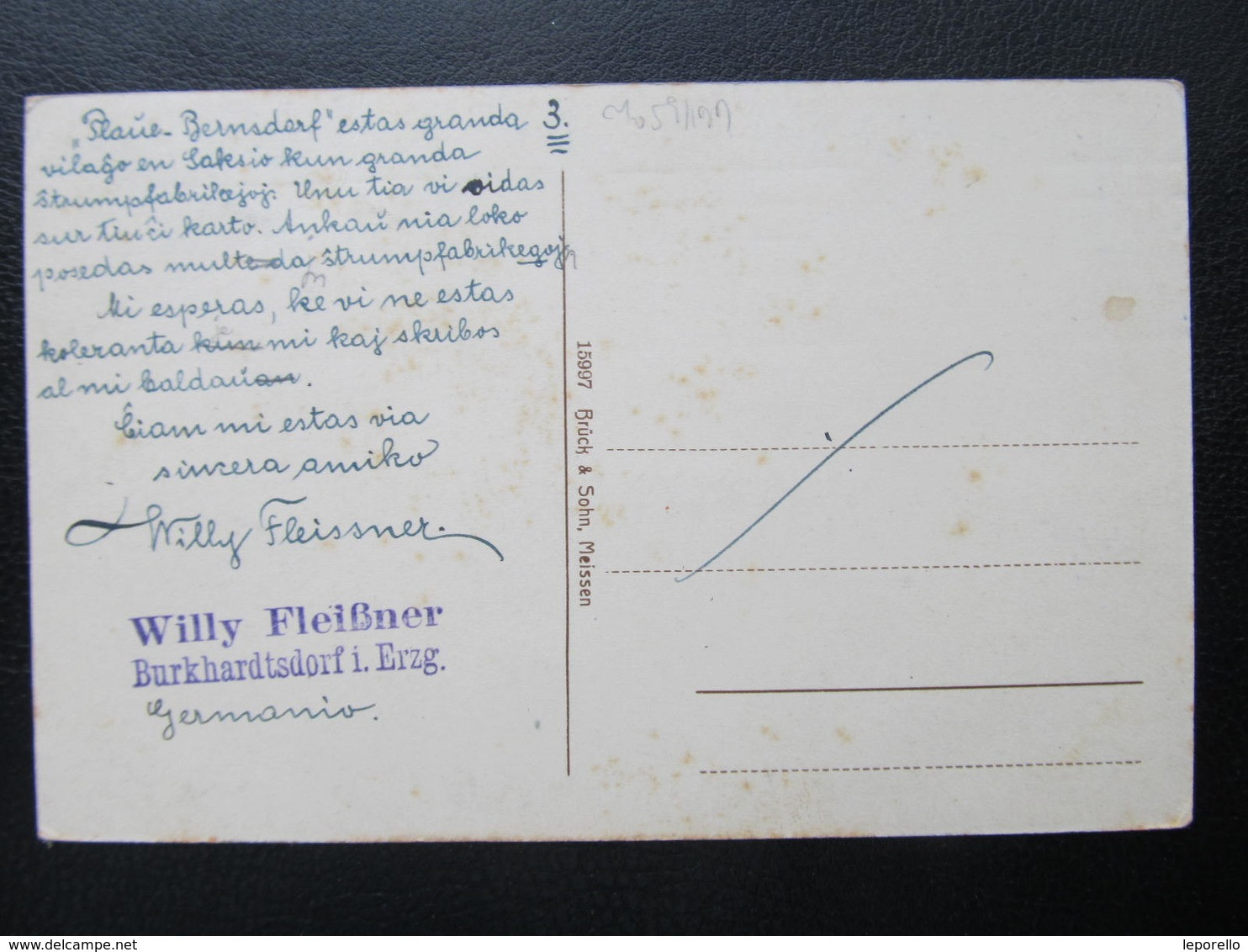 AK FLÖHA Plaue Bernsdorf Siemsstrasse Ca.1920 //  D*41262 - Flöha