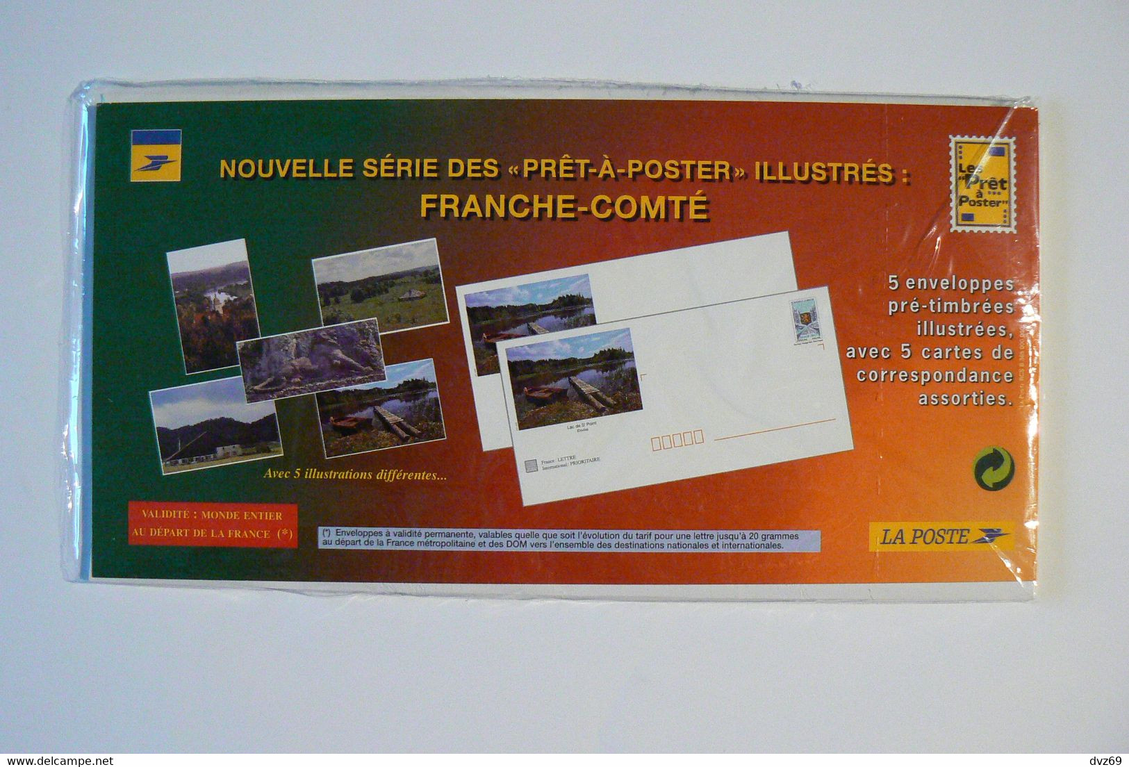 FRANCHE-COMTE, 5 Enveloppes Pré-timbrées Illustrées + Cartes Assorties, Oblitération 1er Jour 30 Juin 1997,, TB. - Verzamelingen En Reeksen: PAP