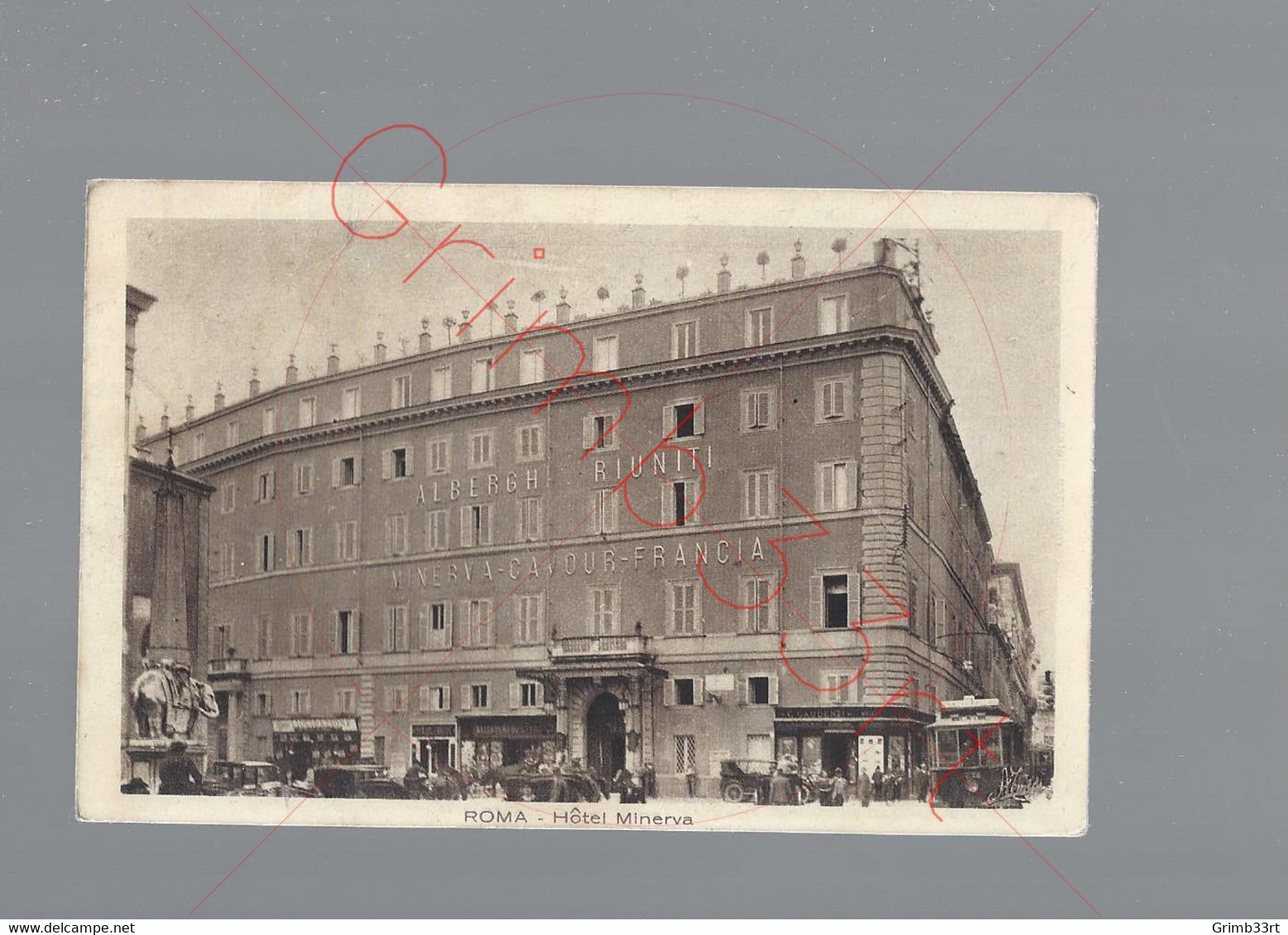 Roma - Hôtel Minerva - Postkaart - Bares, Hoteles Y Restaurantes