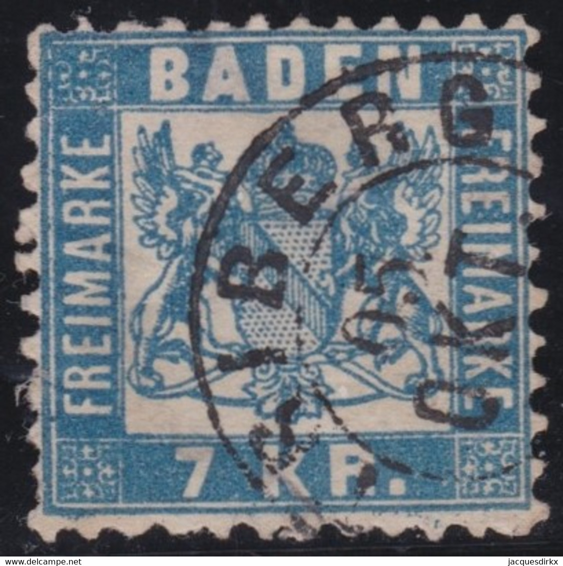 Baden   .    Michel   .   25    .   O     .   Gestempelt   .   /    .   Cancelled - Used