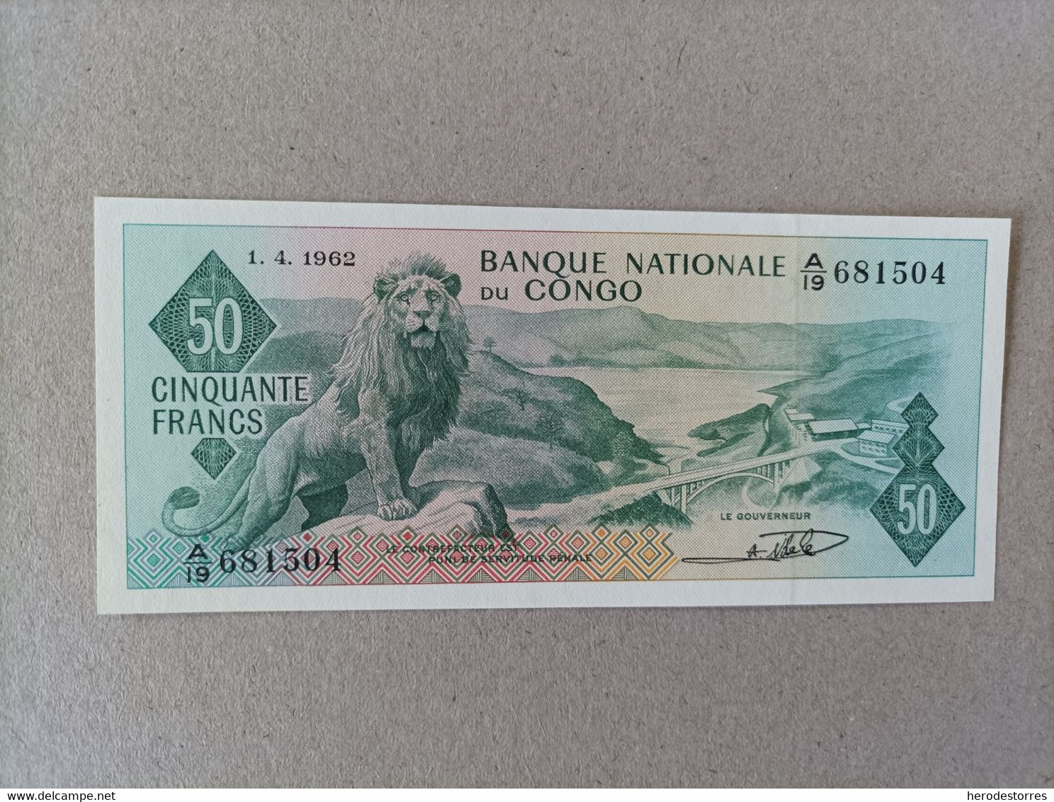 Billete Del Congo De 50 Francs, Año 1962, UNCIRCULATED - Republik Kongo (Kongo-Brazzaville)