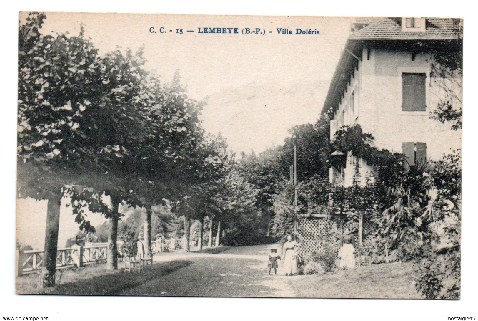 CPA  Cc 15 Lembeye  Villa Doléris Animée - Lembeye